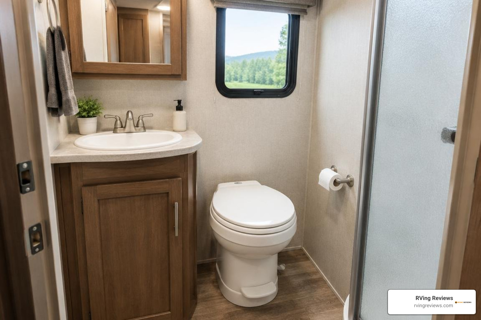 RV bathroom toilet